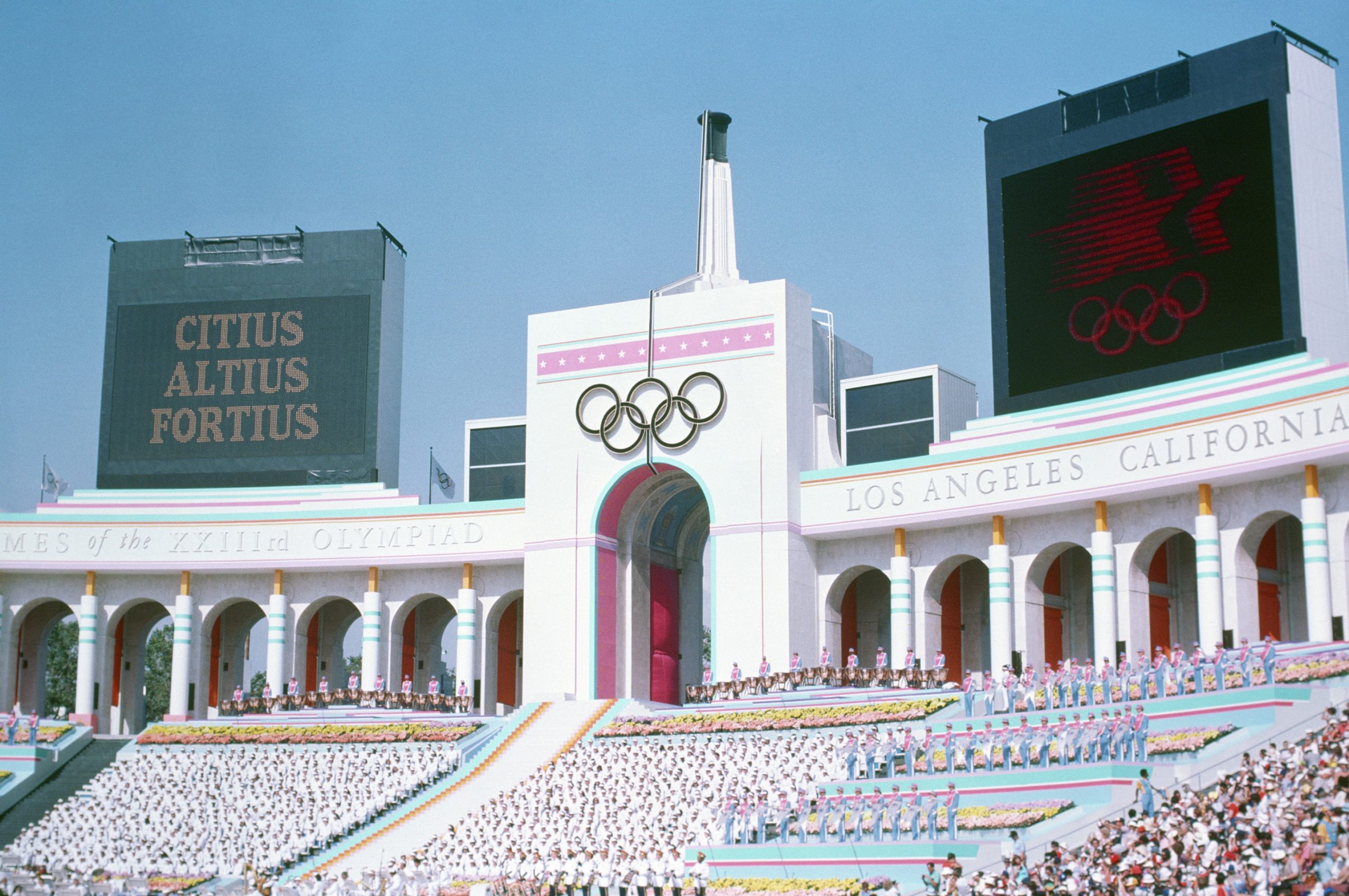 Ceremonia Inaugural Juegos Olímpicos Los Angeles84 La decada de los 80